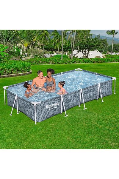 BESTWAY Rectangular Frame Pool for Family – 366×201×66 cm