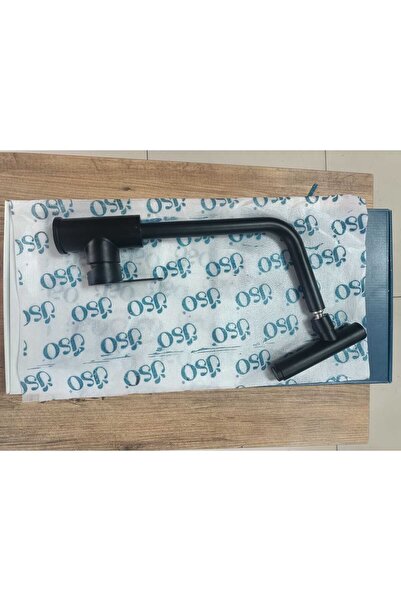 ÜSO SU ARMATÜRLERİ ÜSO İNOX OYNAR BAŞLIKLI MUTFAK BATARYASI SİYAH