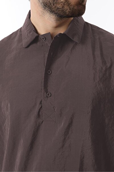 Madmext Smoked Oversize Relaxed Fit Short Sleeve Shirt 6744