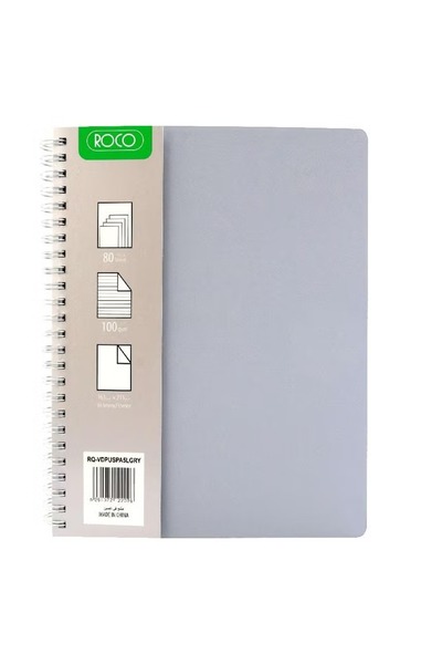 Roco Leatherette Notebook – 80 Sheets, 16.3 x 21.5 cm