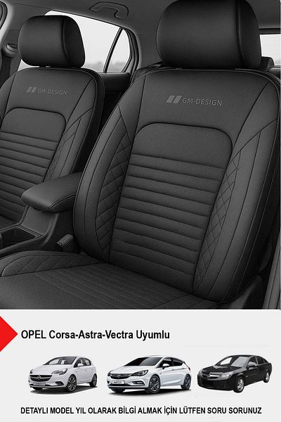 GM-DESIGN Istanbul Series Leather Auto Seat Cover (Opel Corsa-Astra-Vectra Compatible)
