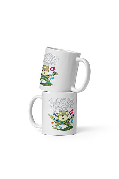 BaoBao Ceramic mug with symbolic illustration – Unique and expressive design – 330 ml