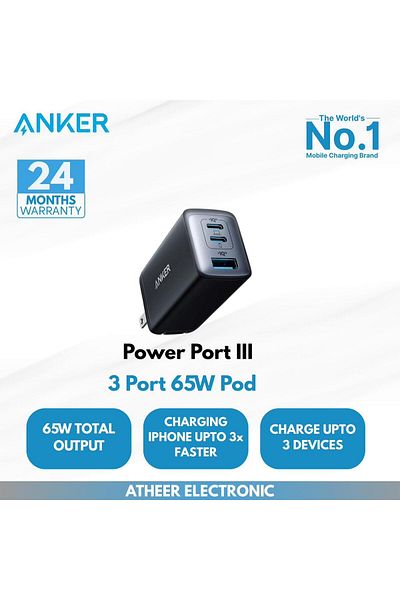 Anker Powerport III 3-Port 65W POD