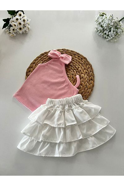 TREND NATURAL Baby Girl Layered Ruffle Skirt Colorful Badies Pink Yellow Red Fuchsia