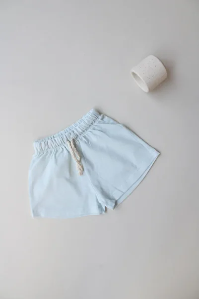 Oh La La Koala For Little Ones Light Blue Lace-Up Basic Shorts