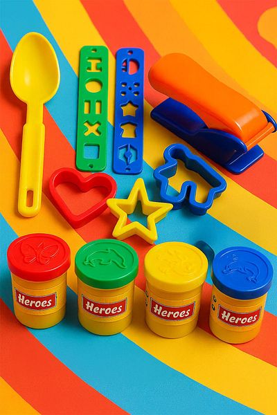 hak-iş oyuncak Color Chart Piece Play Dough Set
