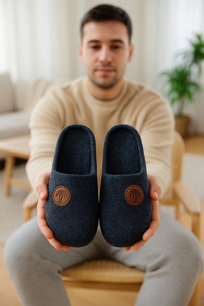 StWenn Men's House Slippers Lightweight Comfortable Noise-Free Sole
