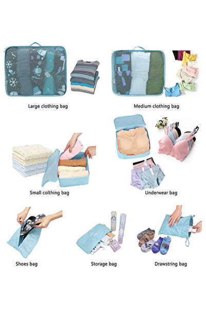 Generic 7-piece Travel Organizer Luggage Set Storage Bag