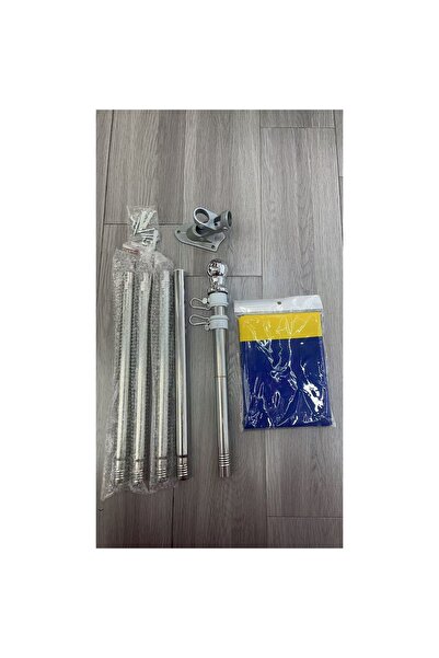 Flippy Romanian Flag Kit, Flippy, 1.8 m Flagpole, Wall Mount, Flag, Tricolor