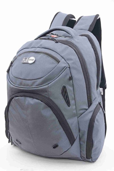 FULL STOP Backpack with Pencil Case Gray