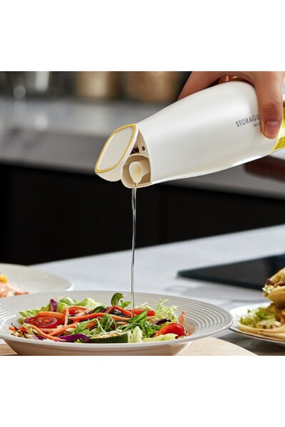 Flippy Sticlă automată de ulei pentru lichide de bucătărie, 550 ml, albă