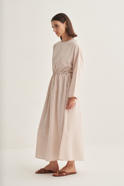 EBU Prive Γυναικείο φόρεμα με κορδόνια από οργανικό βαμβάκι Natural