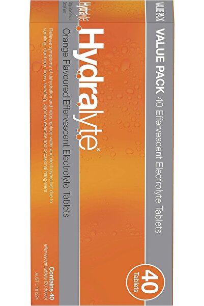 HYDRALYTE Double Pack Orange Flavoured Effervescent Electrolyte Tablets
