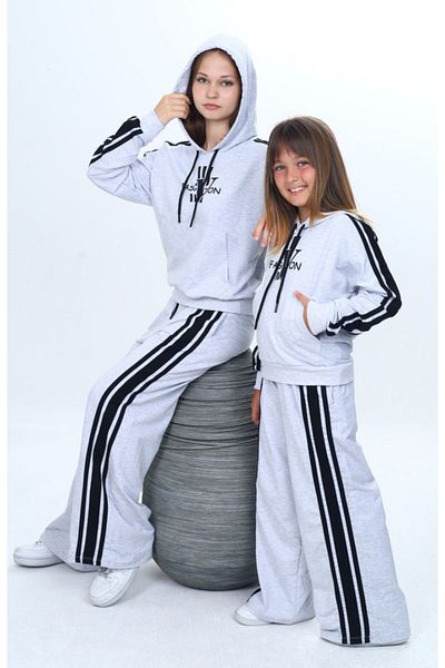 Pantulux Σετ αθλητική φόρμα για κορίτσια – Oversize, 100% βαμβάκι, 2 κλωστές, κουκούλα & τσέπες-308