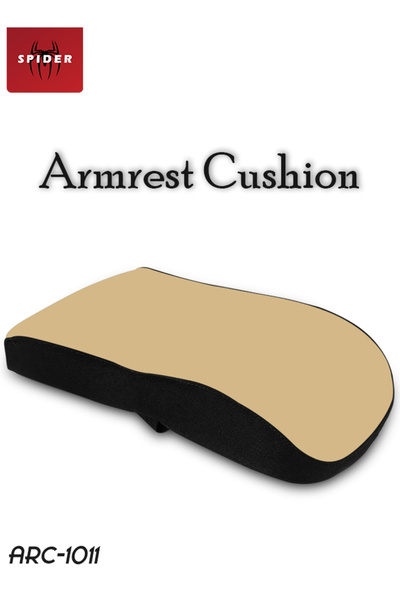 Spider Plus ARC-1011 Memory Foam Armrest Cushion – Universal Fit, Ergonomic, Soft Beige