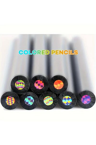 CRTX Set 10 Creioane Colorate Gigant pentru copii, creioane colorate curcubeu 7 in 1 culori, pentru desen