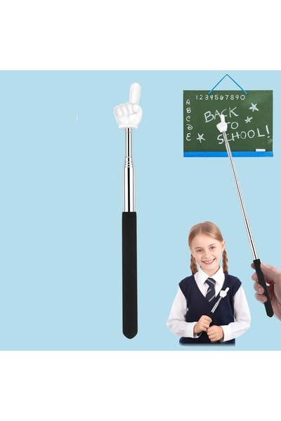 teknom Teleskopik öğretmen çubuğu eğitmen çubuğu işaretleme çubuğu 105 cm siyah