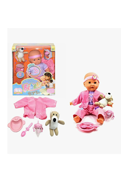 Vardem Türkçe Konuşan Ayıcıklı Oyuncak Bebek – 7 Fonksiyonlu, 6 Parça Set, 41 cm Bebek