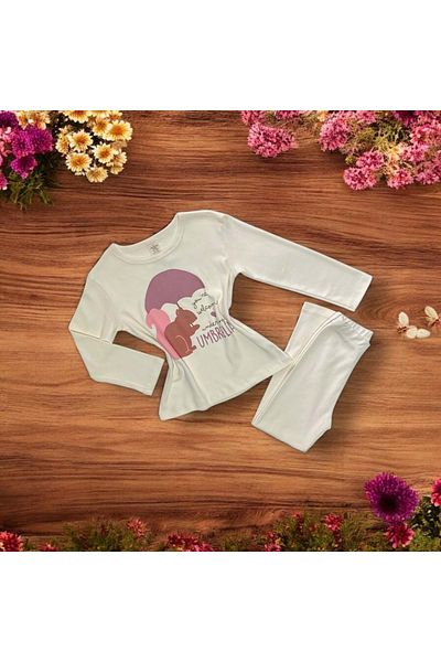 RYZE ÇOCUK Umbrella Pajama Set Ecru
