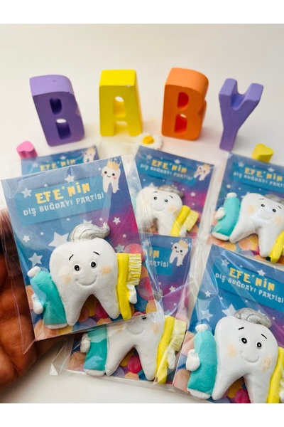 Mshouse Bebek Hediyelik Mıknatıslı Diş Magneti Diş Buğdayı Diş Hediği (10 Adet)