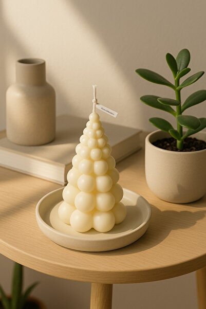 Genel Markalar Yeni Yıl Noel Bubble Çam Ağacı Biblo Mum Silikon Kalıbı