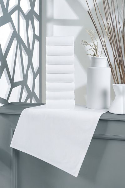 SHAL HOME 100% Cotton 10-Piece 30X50Cm Towel Set