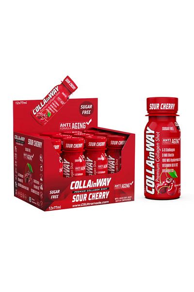 C5 COLLAinWAY Premium Collagen Shot 77ml Sour Cherry Pack of 12