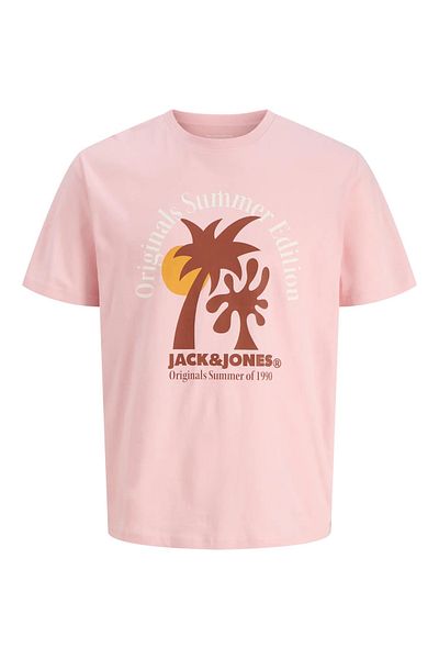 Jack & Jones Tricou cu imprimeu cu logo pentru bărbați J&J JJDOWN Tickled Pink A0000