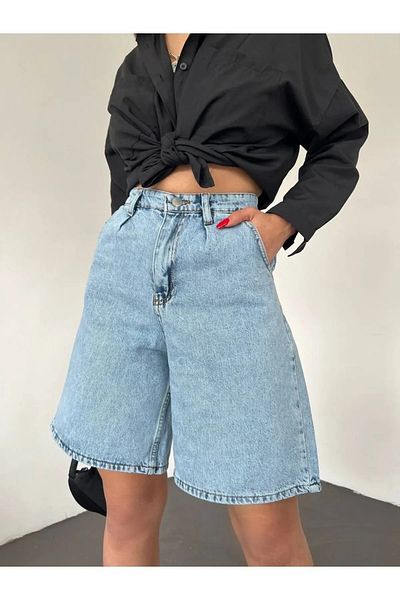 Budi Denim Shorts with Pockets