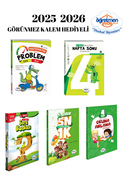öğretmen evde Öğretmenevde Yayınları 4.SINF soru bankası okuma anlama ödev ça...