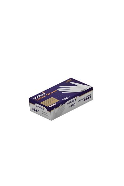 OptiTect Malaysian powder-free latex gloves, size L