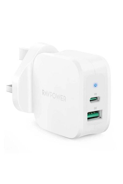 RavPower RAVPower 20W PD Wall Charger with Qualcomm Port - White