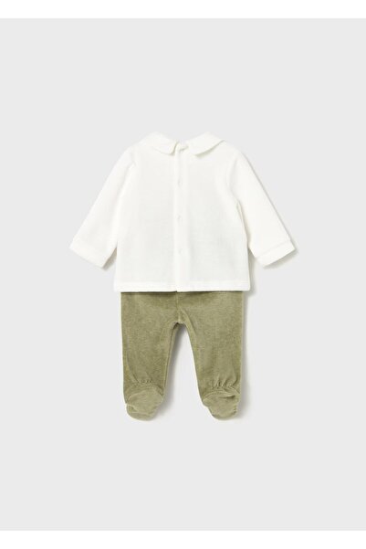 MAYORAL Newborn Baby Boy Velvet Suit Green