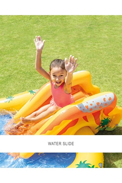 Intex Dinosaur Inflatable Play Center With Slide Size 109x249x191cm