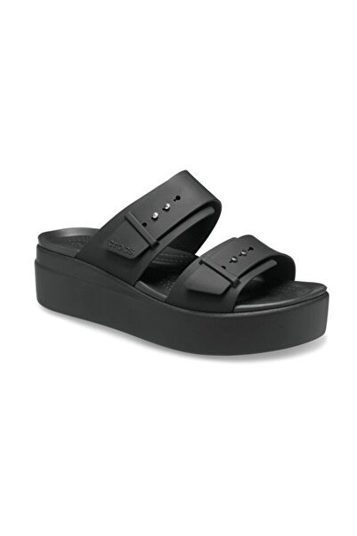 Crocs Brooklyn Buckle Lowwdg Women's Slippers 207431-001 Black