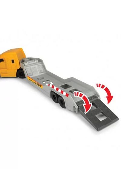 Dickie Toys Dickie Toys Mack Volvo Micro Builder Truck with Trailer, Bulldozer and Dump Truck