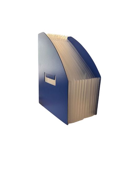 server Serve Magazine Holder Bellows A4 Index Label Pp Blue Sv 6450