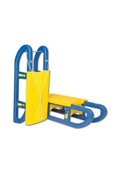 LeanToys Πλαστικό έλκηθρο, μεγάλο, 26 x 90 x 34 εκ., κίτρινο-μπλε