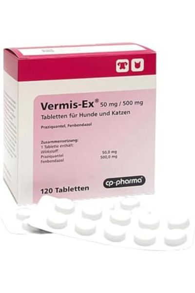 generic3 سي بي فارما | أقراص فيرميس-إكس لإزالة الديدان للكلاب والقطط، علاج واسع النطاق للطفيليات الداخلية (الأسطوانية)