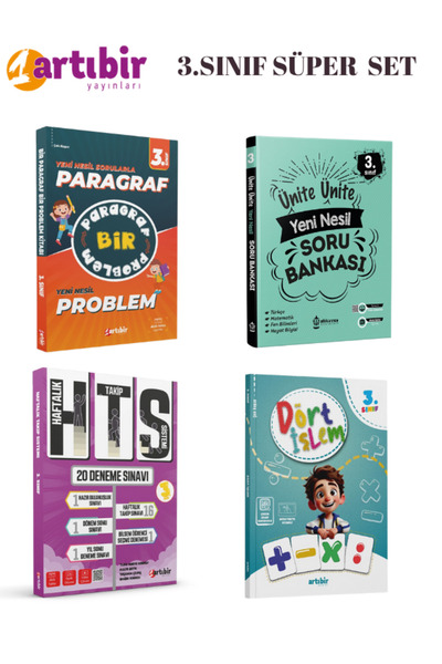 Artıbir Yayınları Artı bir yayınları 3.sınıflar için 4 li set 2