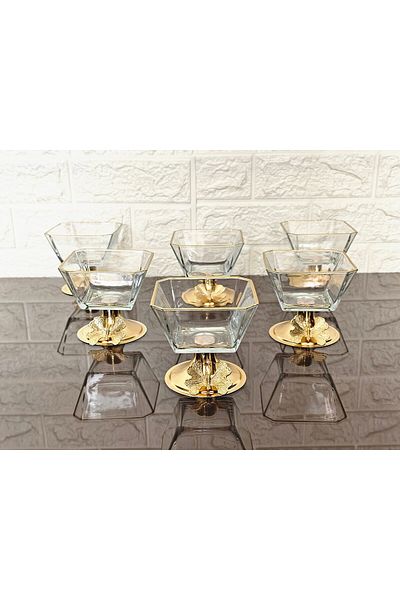 atabey home 6-Pack Ice Cream Bowl & Cookie Bowl & Sugar Bowl & Magnolia Bowl with Butterfly Feet
