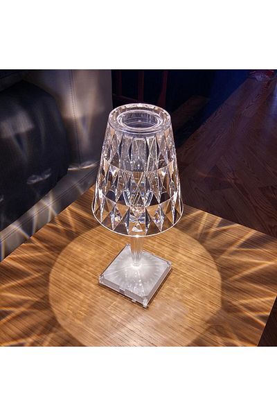 OEMN LED Desk Lamp RGB 16 Colors, Acrylic Crystal, Touch Dimmer, USB, 3W, 26x12 cm, With Remote Control