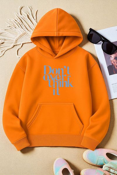 uyguntarz Unisex Dont over Think Design Printed Sweatshirt
