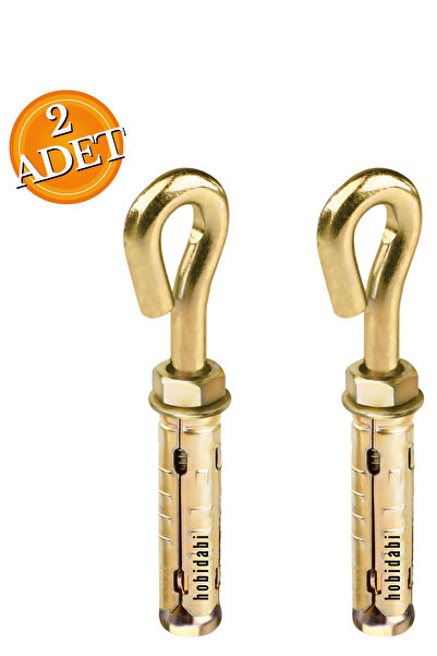 HOBİDABİ M10 Çelik Dübel 2'li Salıncak Box Torbası Hamak Tavan Asma Aparatı Salıncağı Karabina Kanca Takımı