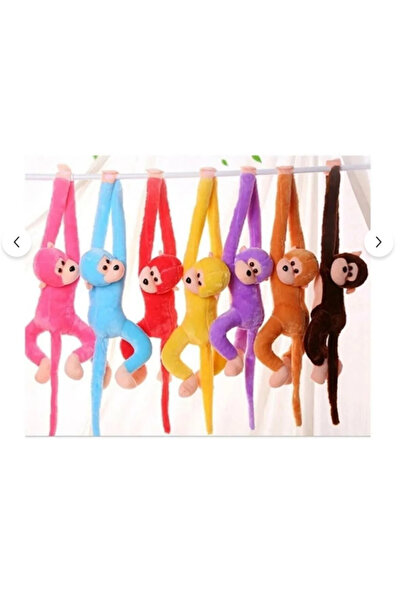 ENHA TİCARET Peluş Maymun Elleri Yapışan Sevimli Oyuncak 70 Cm Pembe