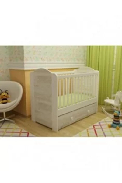 Klups Dětská dřevěná postýlka KAROLINA II bílá