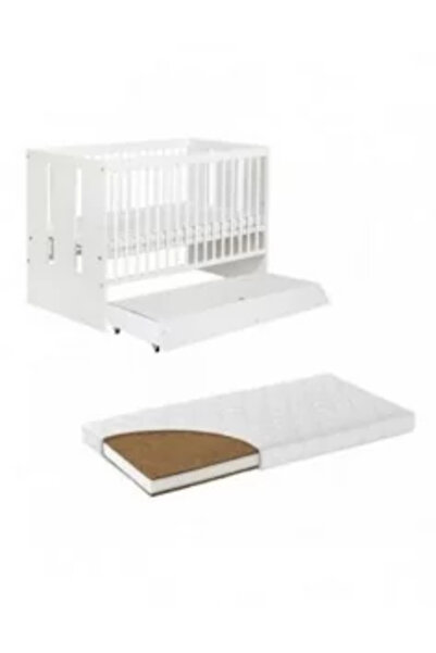 Klups Sofie Wooden Baby Cot White-