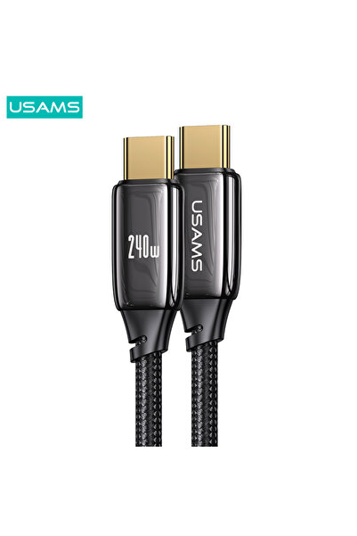 Usams SJ581 240W USB-C Şarj ve Veri Transfer Kablosu - 2m, 480Mbps, PD3.1