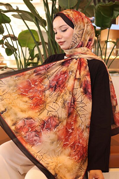 benguen Patterned Shawl Black-Tile İpk114