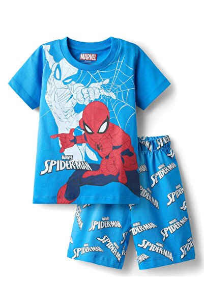 Babyhug Marvel بدلة نوم قصيرة بأكمام نصفية من قماش جيرسي محبوك مع رسومات سباي...